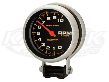 Pro-Comp 3-3/4" Pedestal Mount Tachometer 10,000 Rpm W/ Memory Recall 1