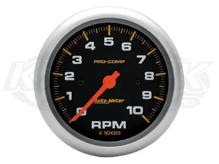 Pro-Comp 3-3/8" In-Dash Tachometer 10,000 Rpm 1
