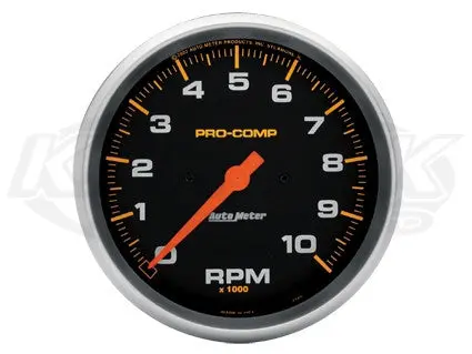Pro-Comp 5" In-Dash Tachometer 10,000 Rpm 1