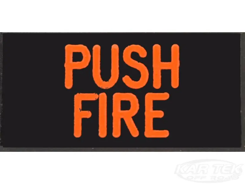 Push Fire Dash Badge Self Adhesive Id Label For Your Indicator Lights Or Switches 1