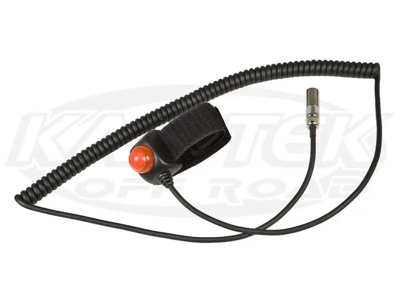 Push To Talk Button - Heavy Duty Velcro Mounted With Cord & 3 Pin Ta Connector 1