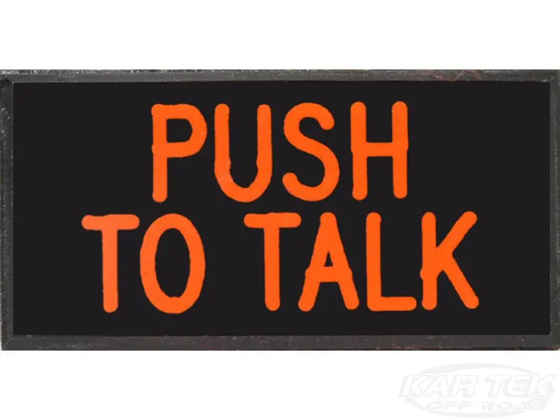Push To Talk Dash Badge Self Adhesive Id Label For Your Indicator Lights Or Switches 1