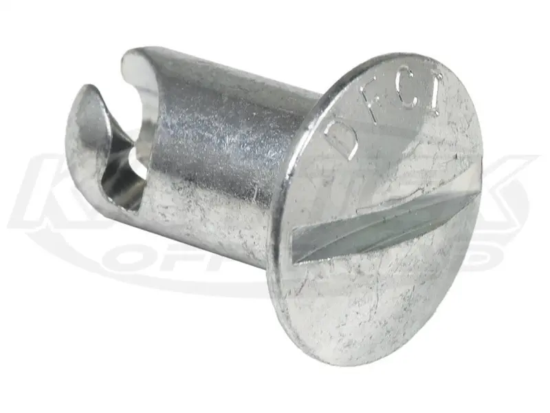 Quarter Turn Fastener Domed Steel Button 0.600 Length For #6 Spring 1