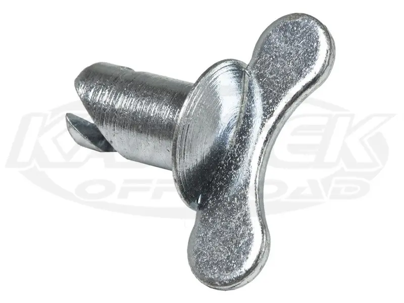 Quarter Turn Fastener Wingnut Domed Steel Button 0.500 Length For #6 Spring 1