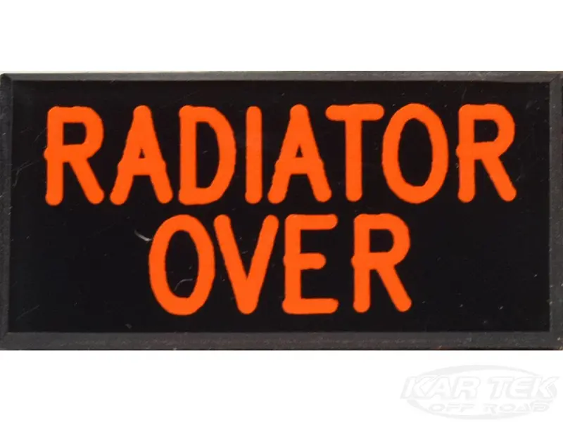 Radiator Over Dash Badge Self Adhesive Id Label For Your Indicator Lights Or Switches 1