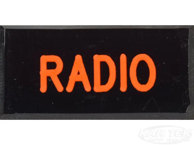 Radio Dash Badge Self Adhesive Id Label For Your Indicator Lights Or Switches 1