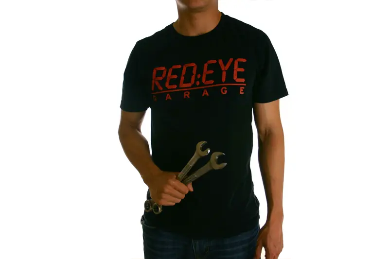 Red Eye Garage Logo Tee (Black) 1