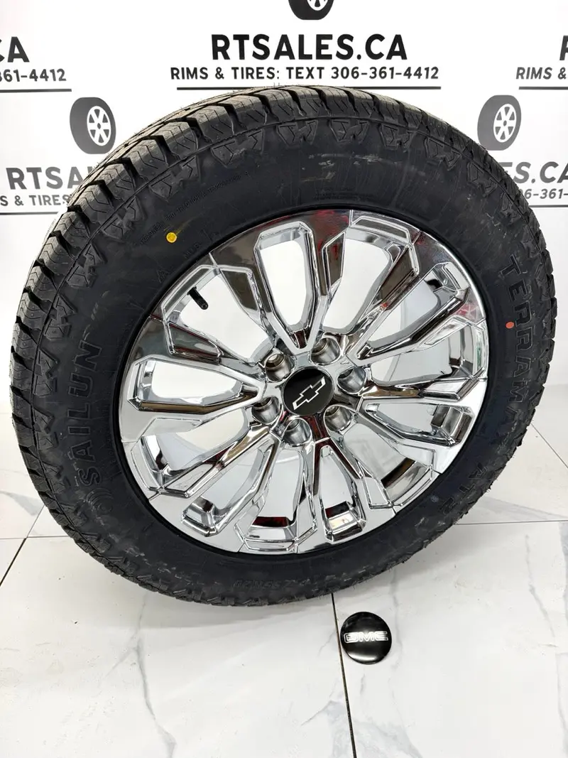 Sailun Tires On 20" Or 22" Chrome Z71 Rims 6X139 1