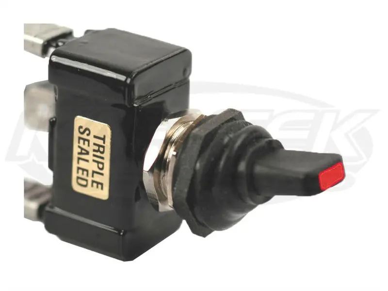 Sealed Single Pole Switch W/ Led Tip On/Off, Red 1