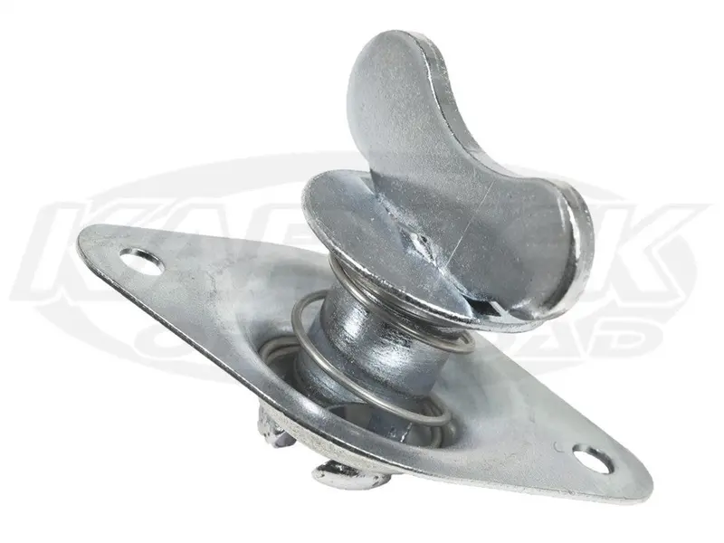 Self-Ejecting Quarter Turn Fastener Wingnut Countersunk Steel Button 0.400 Length For #6 Spring 1