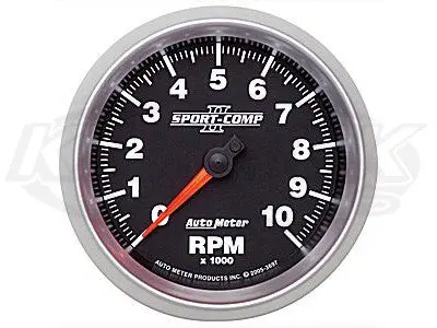 Sport-Comp Ii 3-3/8" In-Dash Tachometer 10,000 Rpm 1