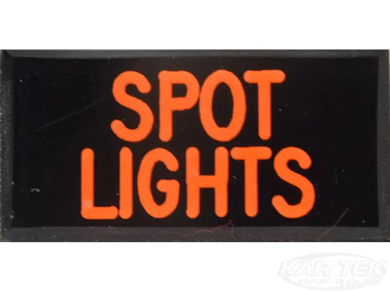 Spot Lights Dash Badge Self Adhesive Id Label For Your Indicator Lights Or Switches 1