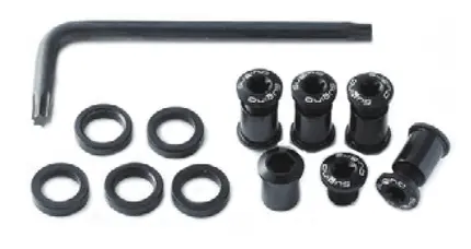 Sugino Alloy Fixing Bolt / Nut Set For Sugino Ox Crank Series Pcd110mm #801 1