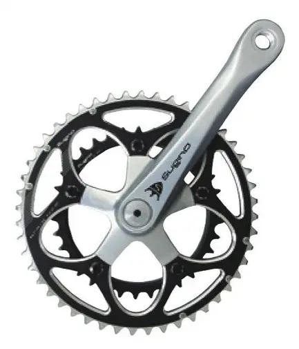Sugino Mighty Tour 901D Crank Set 【Silver / Black】 1