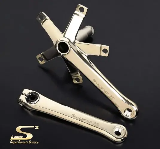 Sugino SG75-DD2 Direct Drive Crankset – Chainring-Free Track Crank for Built-In Chainline Optimization