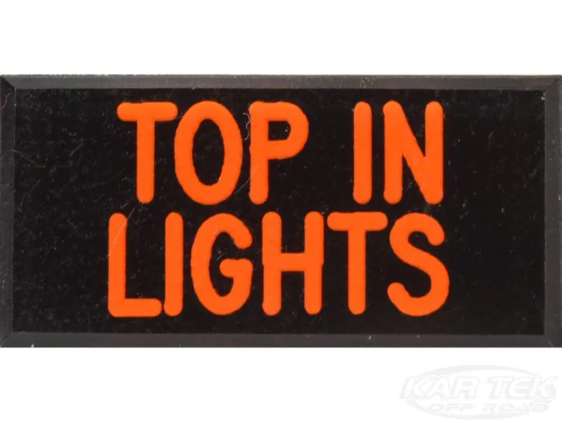 Top In Lights Dash Badge Self Adhesive Id Label For Your Indicator Lights Or Switches 1