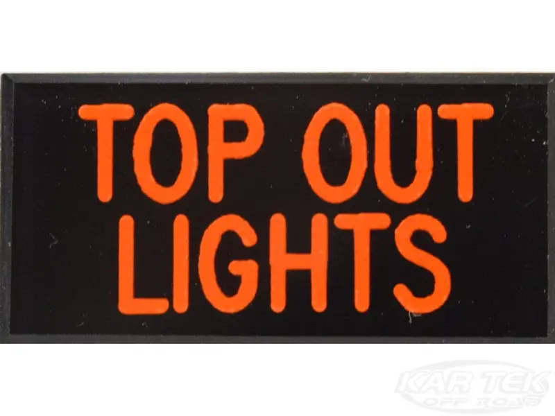 Top Out Lights Dash Badge Self Adhesive Id Label For Your Indicator Lights Or Switches 1