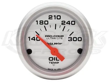 Ultra-Lite 2-1/16" Short Sweep Electric Gauges Oil Pressure 0-7 Bar 1