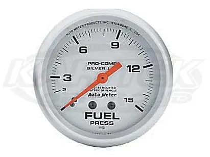 Ultra-Lite 2-5/8" Liquid Filled Full Sweep Mechanical Gauges Oil Pressure 0-100 Psi 1
