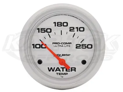 Ultra-Lite 2-5/8" Short Sweep Electric Gauges Fuel Level (16 ? Empty/158 ? Full) 1