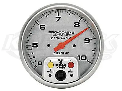 Ultra-Lite 5" In-Dash Dual Range Tachometer 10,000 Rpm W/ Memory Recall 1