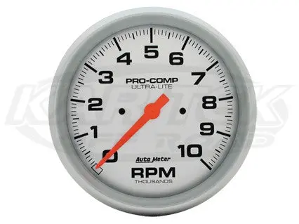 Ultra-Lite 5" In-Dash Tachometer 10,000 Rpm W/ Memory Recall 1
