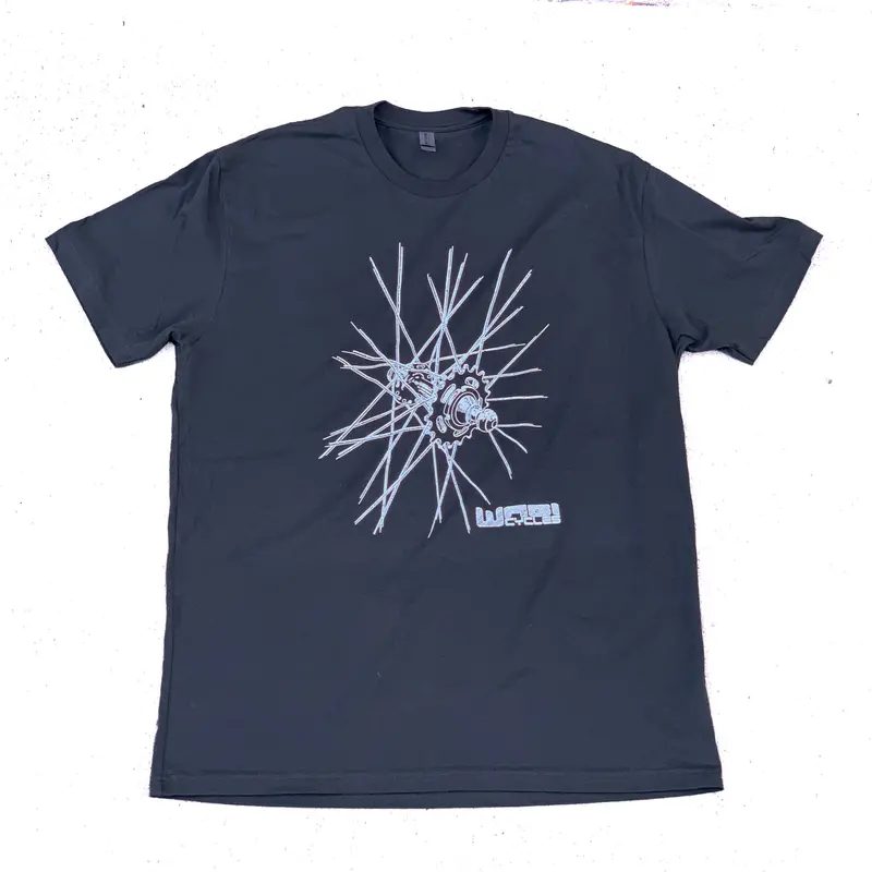 Wabi Cycles Fixed Hub Grey T-Shirt 1