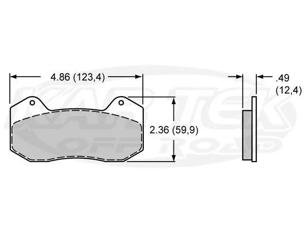 Wilwood 6712 Dynapro 6 Brake Pads Polymatrix B 1