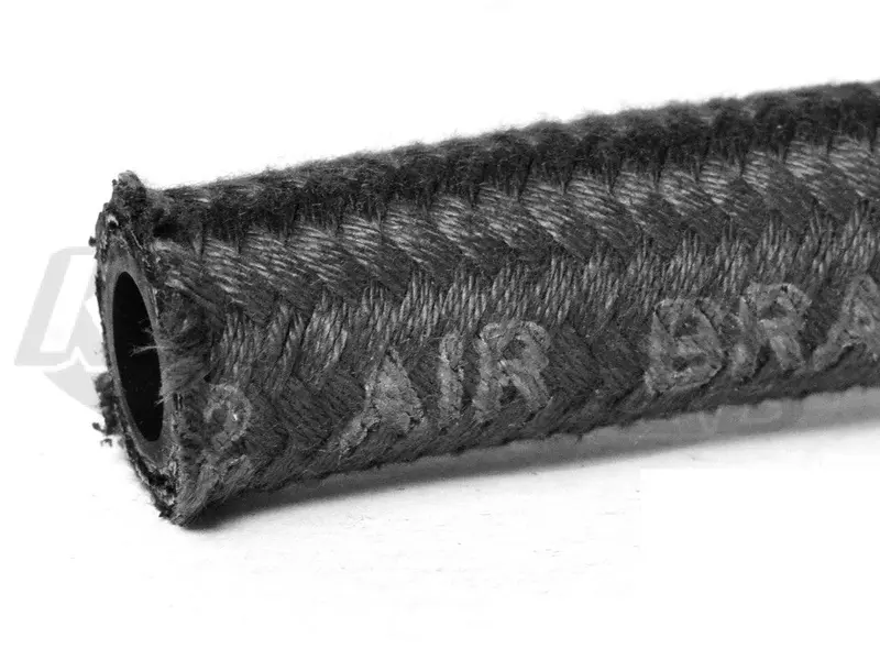 Xrp Black Cloth Braided High Pressure An -6 Power Steering Hose 5/16" Inside Dia. 11/16" Outside Dia 1