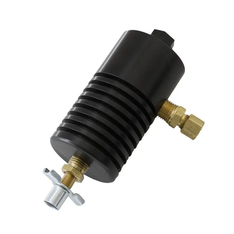 Autometer Particle Trap Kit – Exhaust Pressure Monitoring, Aluminum Housing With Black Finish 1