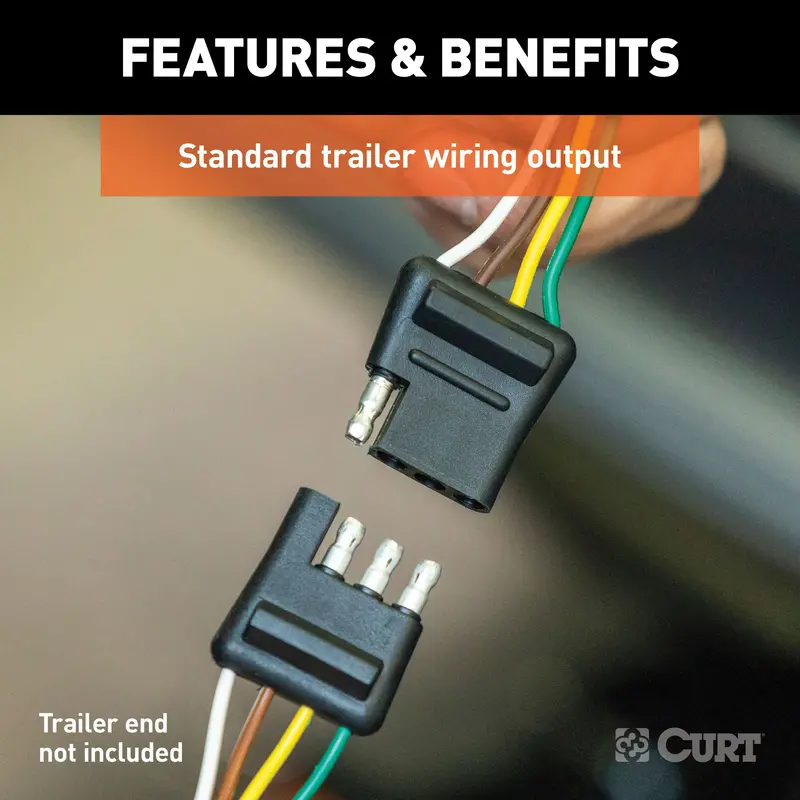 Curt 55370 Custom-Fit 4-Pin Flat Trailer Wiring Harness For Select Subaru Models (Oem Tow Package Required) 1