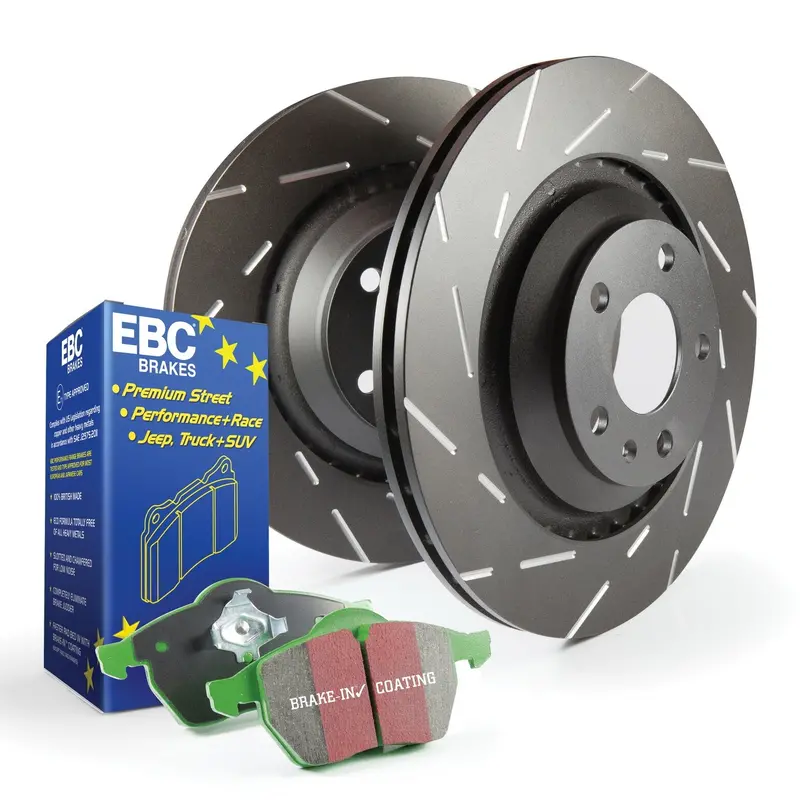 Ebc Brakes S2Kf1743 Greenstuff 6000 Sport Brake Pad & Usr Drilled Rotor Kit – Front Axle 1