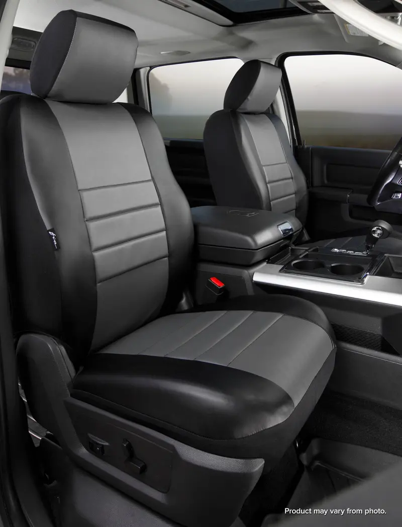 Fia Leatherlite Custom Seat Covers – Gray, Premium Fit For Daily Driving Comfort 1