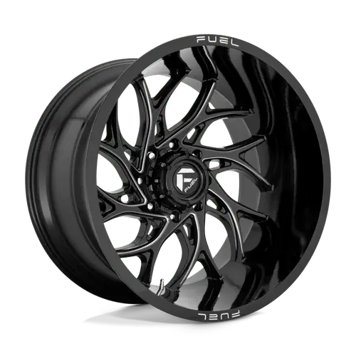 Fuel D74122207547 22X12 Inch Heavy-Duty Wheel – 5X5.0 Bolt Pattern, Gloss Black With Mil Accent, -44Mm Offset 1