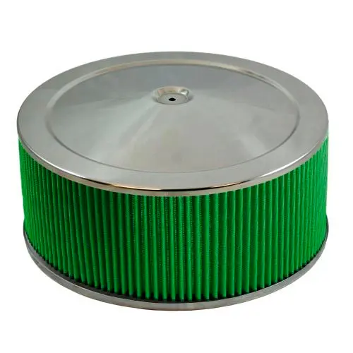 Green Filter Flat-Base Air Cleaner Assembly – 14" X 6" (2196) 1