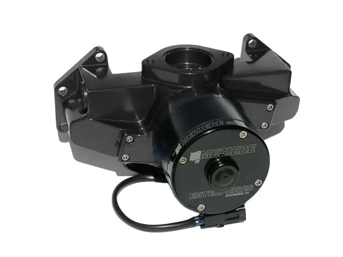 Meziere Wp306S Bbm High-Flow Billet Electric Water Pump – Black Anodized Finish 1