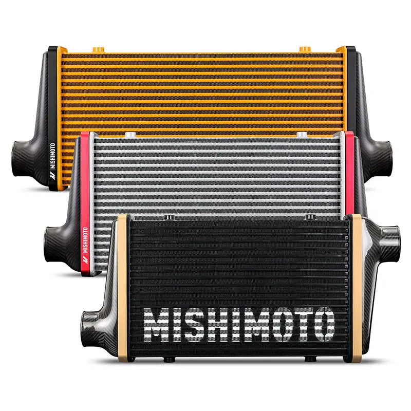 Mishimoto Mmint-Ucf-G4G-C-G Gloss-Finish Intercooler Core – 450Mm Gold Core, Offset Layout, Gold V-Band Clamps 1