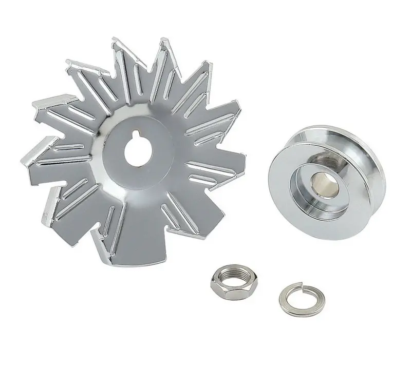 Mr. Gasket Chrome Alternator Fan And Pulley Assembly – Stylish And Functional Upgrade 1