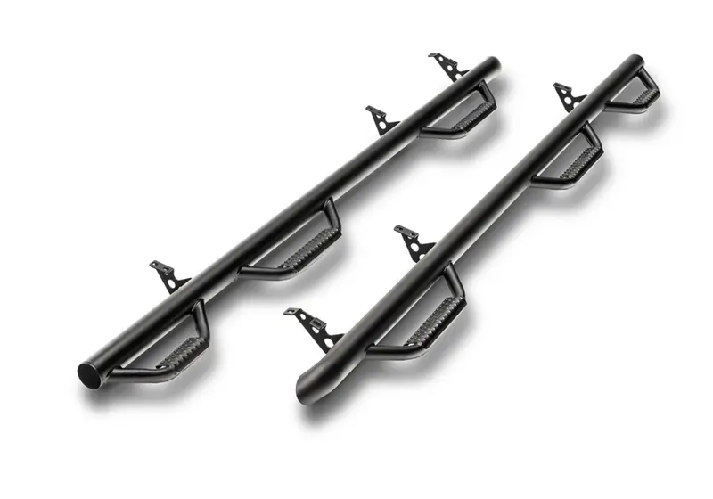 N-Fab W2W Nerf Step Kit With Bed Access – 3-Step System For 2015–2022 Ford F-150 Supercrew (5'7") – Texas Black Finish 1