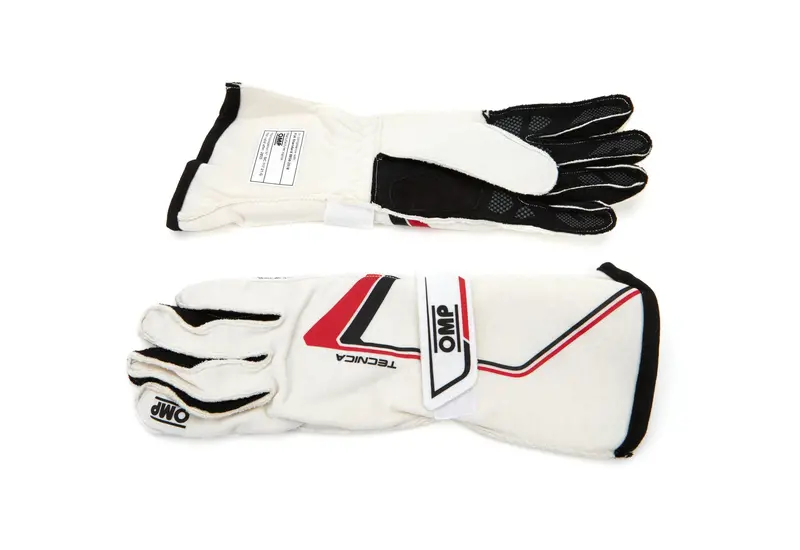 Omp Tecnica White Racing Gloves – Small (Model Ib0-0772-A01-020-S) 1
