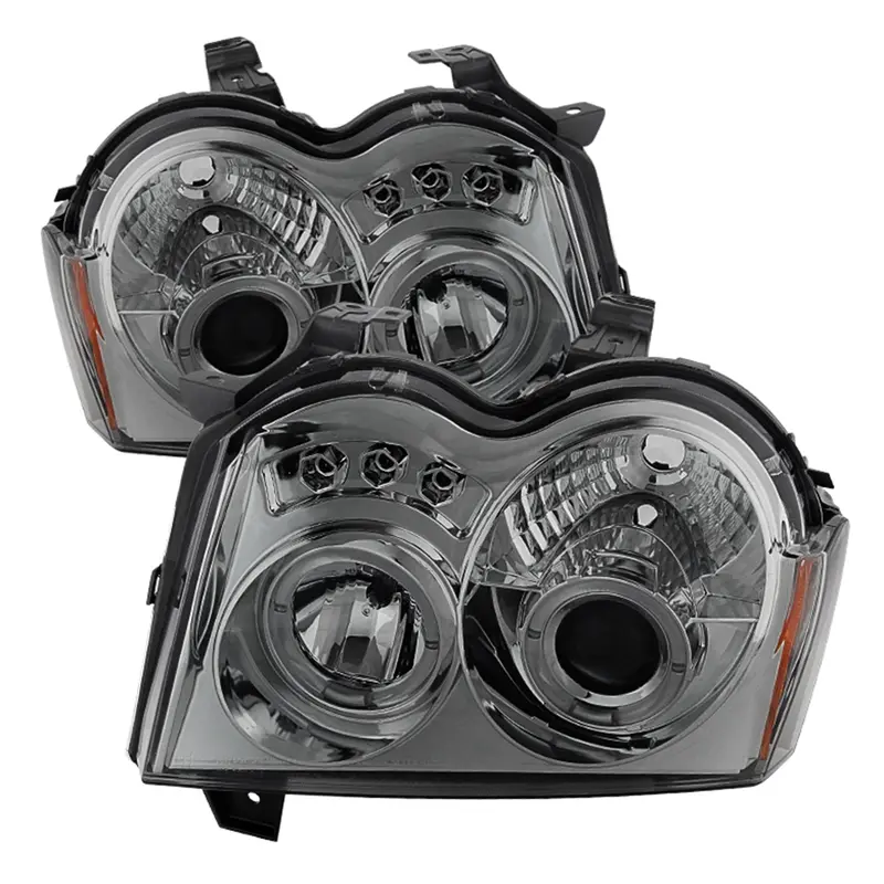 Spyder Auto 5011114 Halo Led Projector Headlights – Smoke Lens, T10 Ultra-White Bulbs (Pair) 1