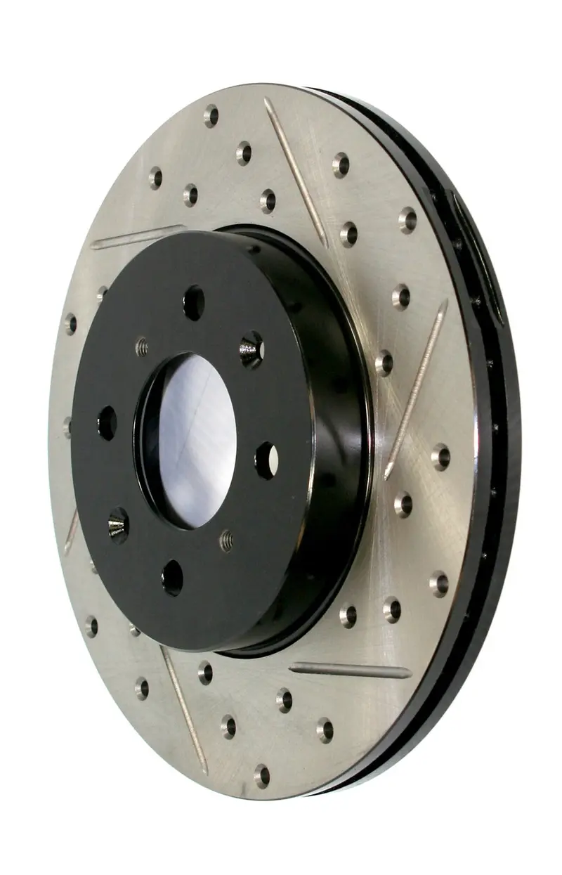 Stoptech 127.66079L Rear Left Sport Drilled And Slotted Brake Rotor 1