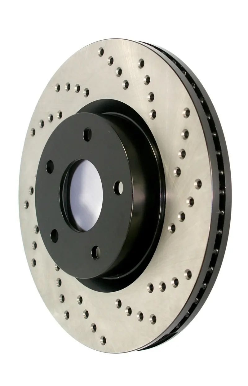 Stoptech Rear Right Sport Cross-Drilled Brake Rotor 1