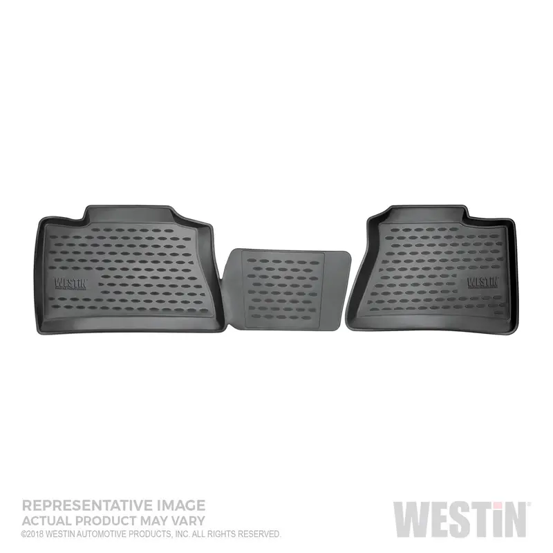 Westin Profile Rear Floor Liners – Two-Piece Black Trim Protection 1